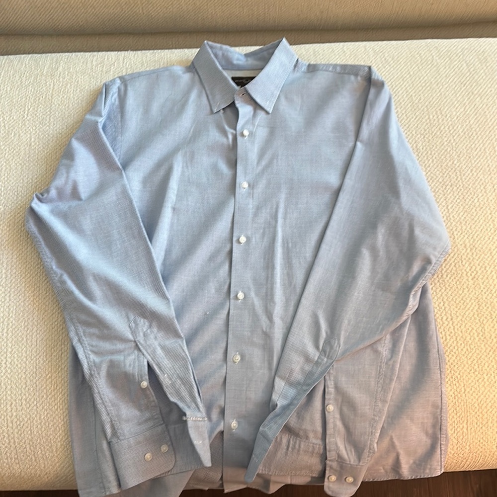 Men’s button down, Black & Brown, size L